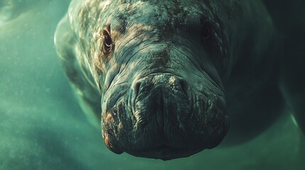 Majestic Manatee: An Underwater Encounter