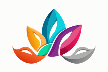 Obraz premium colorful petal structure with metallic texture