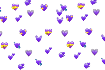 Frame of Purple Heart isolated on white background PNG