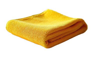 Bright yellow on transparent background, png microfiber cleaning