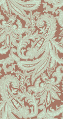 seamless vector paisley pattern, vintage wallpaper design, ethnic style. Seamless pattern based on ornament paisley Bandana Print.