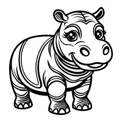 Fototapeta premium Cute hippo