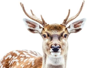 Obraz premium Browantlered deer on transparent background, png