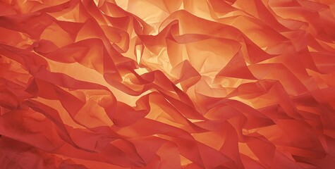 Orangeroter abstrakter textiler beleuchteter Hintergrund