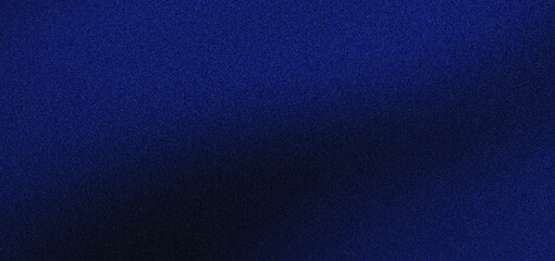 Abstract dark blue grainy texture background, navy blue color gradient shape noise texture black backdrop poster banner web page for design