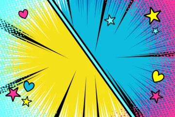 Vibrant pop art halftone background for comics © Kapitosh