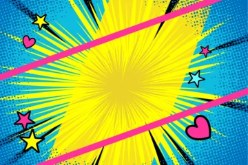 Vibrant pop art halftone background for comics © Kapitosh