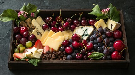 Delicious Cheese and Fruit Platter: A Gourmet Delight