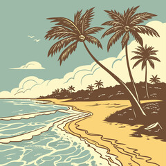 palm trees on the beach