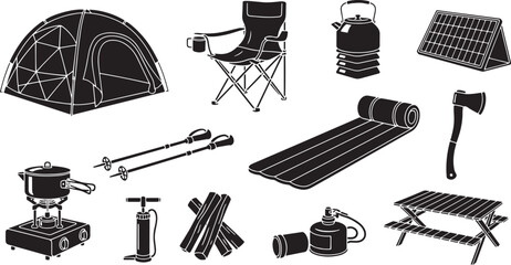 Camping Tools kit  Silhouettes