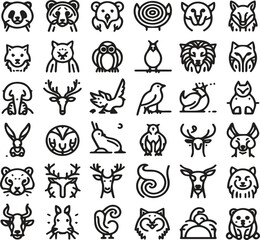 Animals Silhouettes Icons