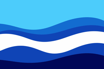 Abstract Blue Water Waves Background Design for Website Banner
