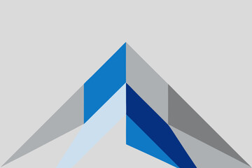 Abstract Blue Grey Mountain Peak Success Growth Concept