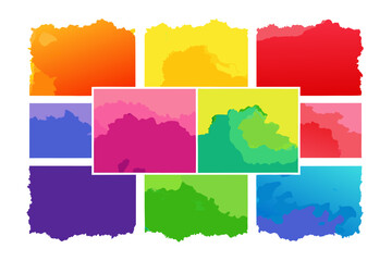 Vibrant Color Palette Abstract Background Design