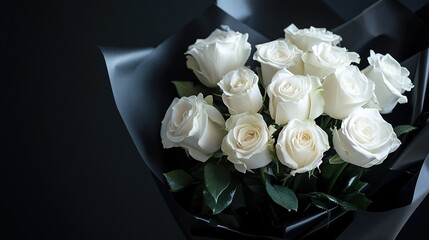 Elegant Bouquet of White Roses