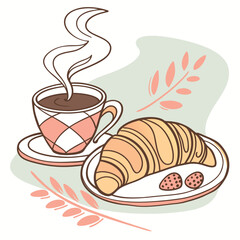 coffee and croissant