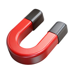 Red UShaped Magnet with Black End Caps.