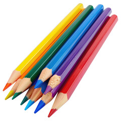 Naklejka premium Colorful pencils in a cluster