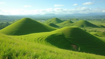 Obraz premium Chocolate Hills Bohol panoramic landscape