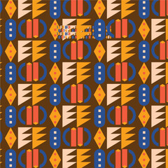 seamless pattern with geometric shapes