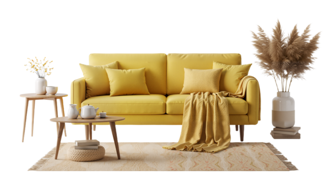 Cozy Living Space: Warm Vibes and Natural Elegance