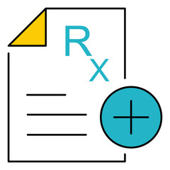 Fresh Prescription Paper Form Vector Icon Design