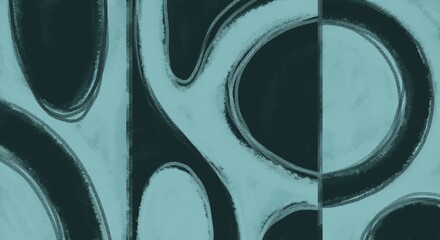 Abstract image for modern interior. The picture is painted by hand on a tablet. © neurostructure