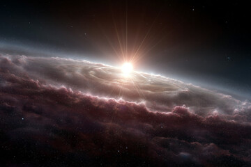 A star literally orbited inside another star (common envelope phase)