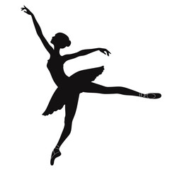 silhouette of a ballet dancer
