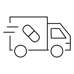 Parcel Transfer Vector Icon In Flat Design