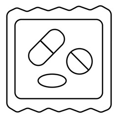 Organized Pill Pack Multidose Vector Illustration