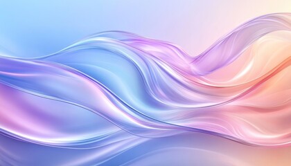 Fototapeta premium Abstract Flowing Lines, Pastel Colors Background, Elegant Wavy Shapes, Soft Texture