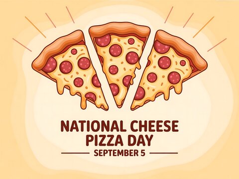 Celebrate national cheese pizza day with a delicious slice of pepperoni pizza - Powered by Adobe