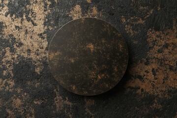 Abstract Rough Stone Texture Backdrop with Circular Element Close Up