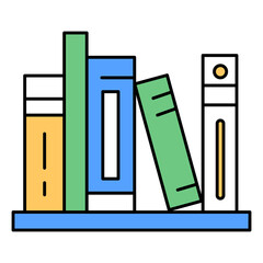 Library Vector Icon In Flat Modern Style