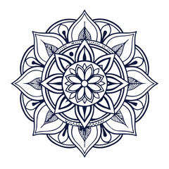 Fototapeta premium Intricate Mandala Vector Design Floral and Geometric Pattern for Coloring, Tattoos, and Decorative Art