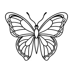 Floral pink butterfly vector illustration with blossoms and leaves