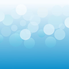 Blurred bright abstract bokeh on blue background. Illustration.