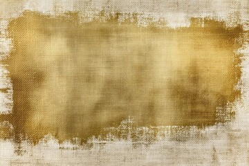 Golden Texture Background with Rough Border, Canvas Style Fabric, Gold Colored