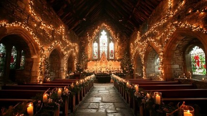 Interior of the Church of the Holy Sepulchre with historic architecture and altar light - Powered by Adobe