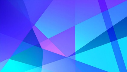 Abstract geometric shapes in vibrant blue and purple hues