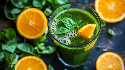 Smoothie aux légumes verts