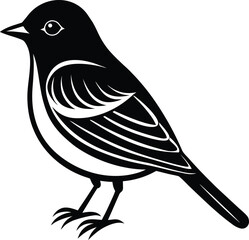 Obraz premium Perching Bird Silhouette Icon