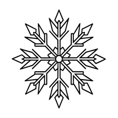 Snowflake on black and white backgrounds Christmas winter decoration vector illustration