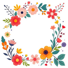 floral frame art, classic flower frame, flower pattern border, vector floral frame, floral border illustration, beautiful flower frame, flower border template, spring blossom frame, colorful blossoms 