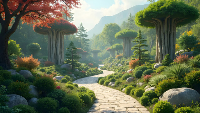 Botanical Garden Content Strategy with Themed Pathways