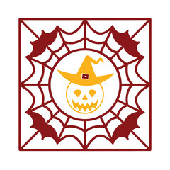 Halloween Mandala Vector Line Art