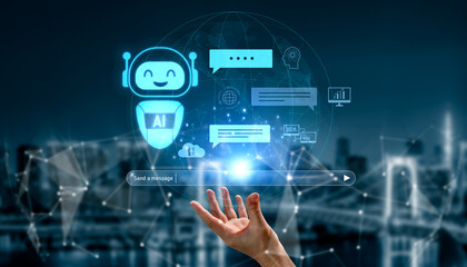 AI chatbot improves virtual assistant interaction. AI chatbot processes text, supports users, AI chatbot automates replies, and AI chatbot enables smart messaging. Vouch