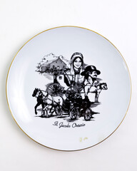 Decorative Plates On White Background