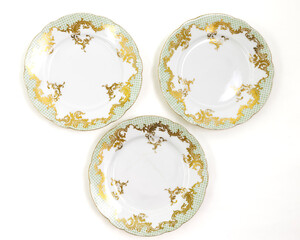 Decorative Plates On White Background